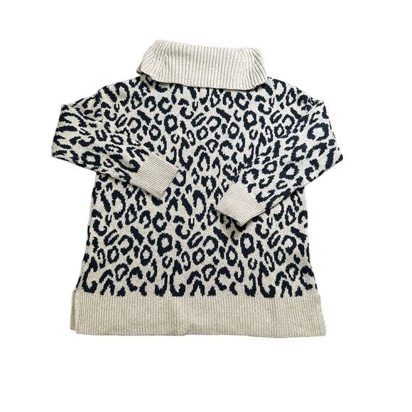 Rachel Zoe Black and Cream Animal Print Sweater - Picture 3 of 7